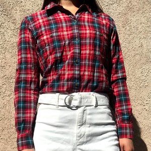 Madewell, Plaid Button Down Top (Size XS)